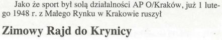 Zimowy rajd do Krynicy - 1948